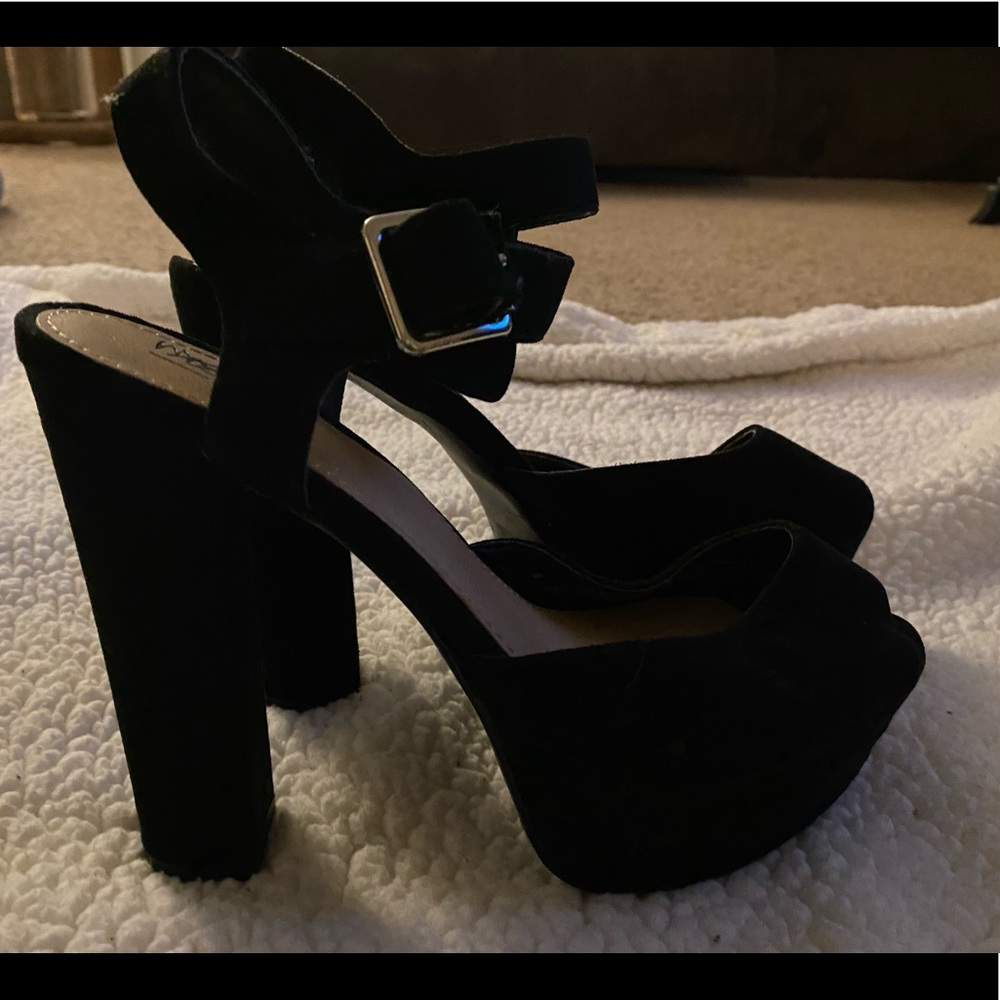 Velvet heels